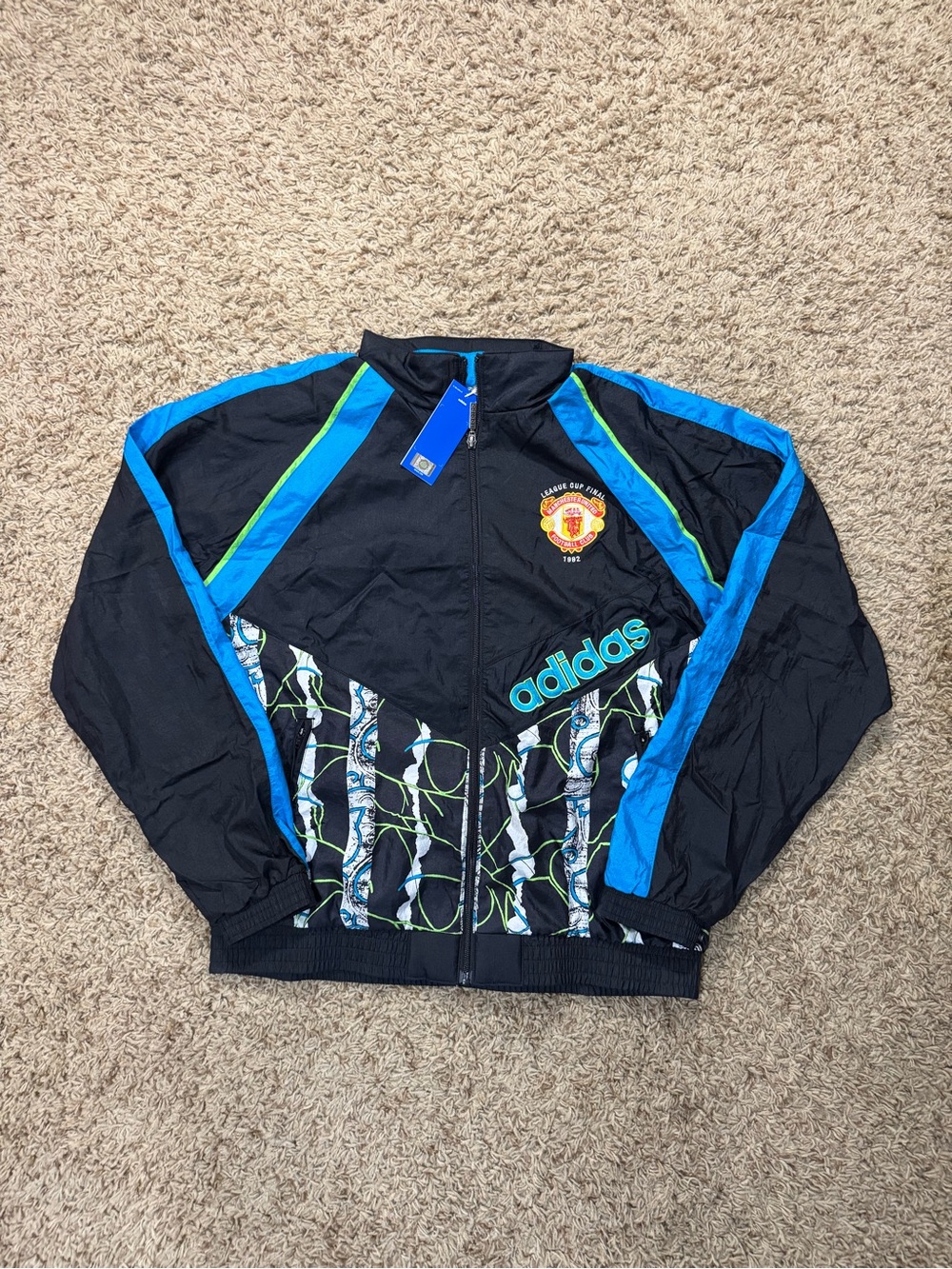 Adidas Original Manchester United 1992 League Cup Final Jacket NWT Track Top